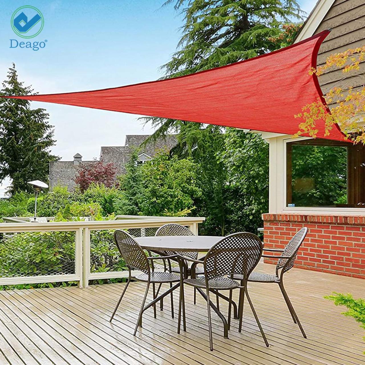 Deago 10' x 10' x 10' Waterproof Sun Shade Sail UV Block Canopy Cover ... Deago 10' x 10' x 10' Waterproof Sun Shade Sail UV Block Canopy Cover ...